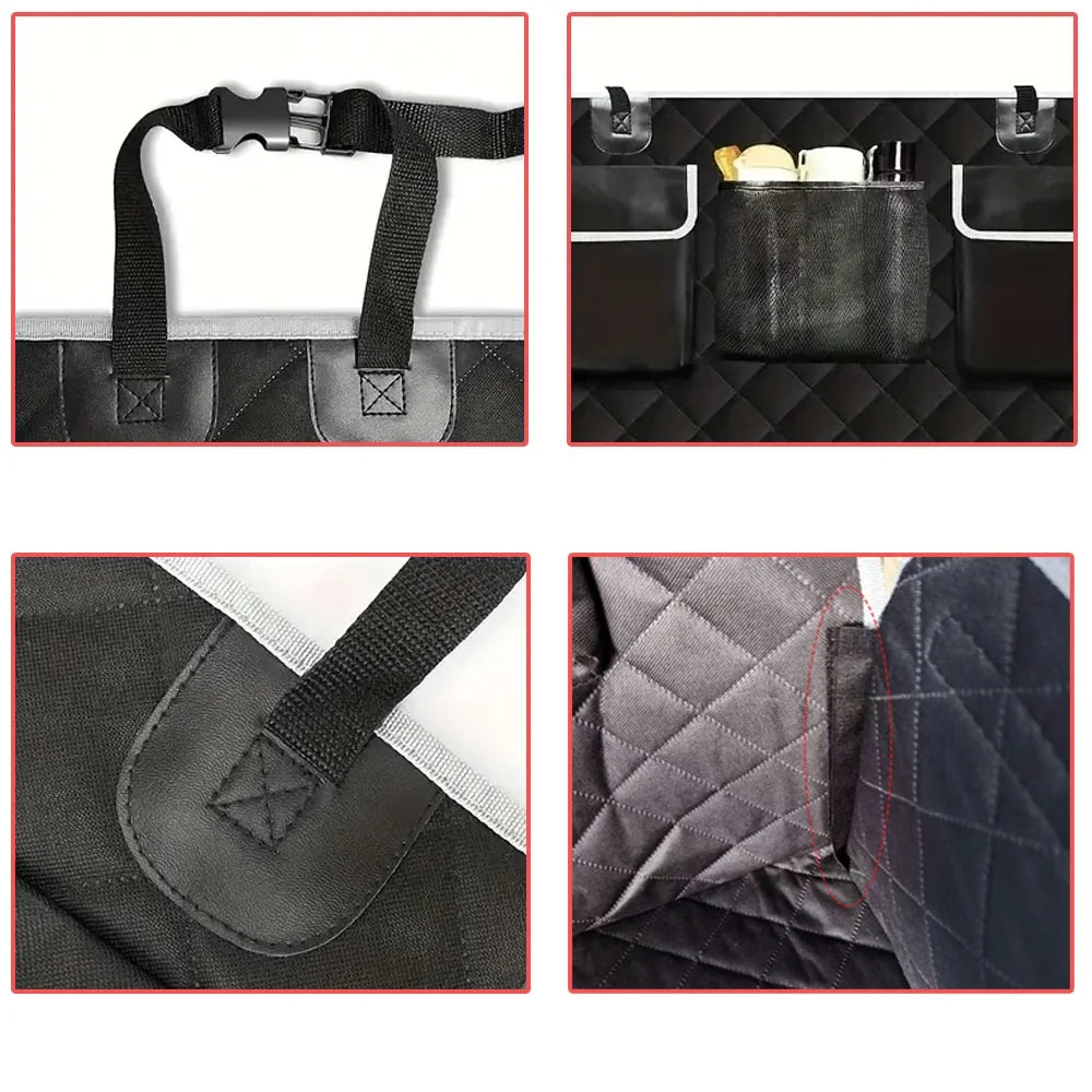 PawfectFriend Dark Gray Pet Car Trunk Cover – Waterproof, Non-Slip Backseat Protector for Dogs & Cats | Travel Comfort, Safety & Style