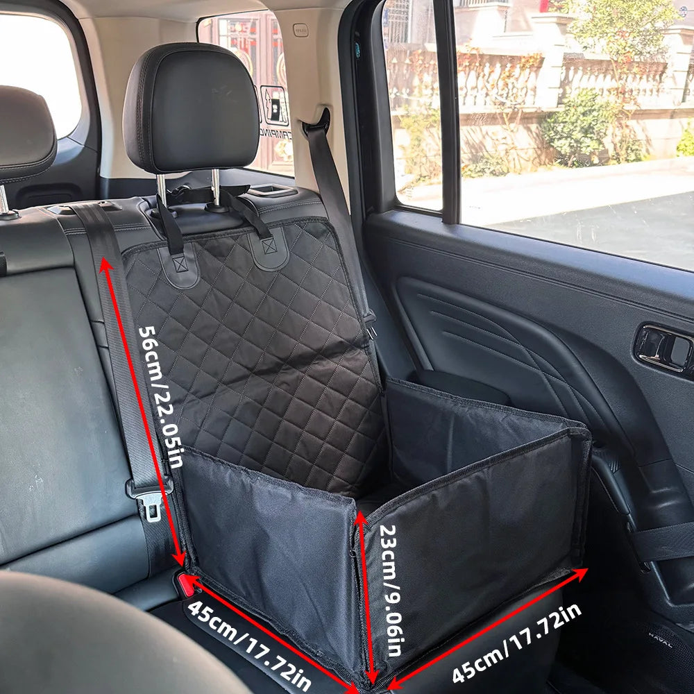 PawfectFriend Waterproof Anti-slip Pet Car Seat Cover – Folding Portable Rear Seat Protector for Dogs & Cats  Anti-Dirty, Scratchproof & Travel-Friendly Oxford Mat